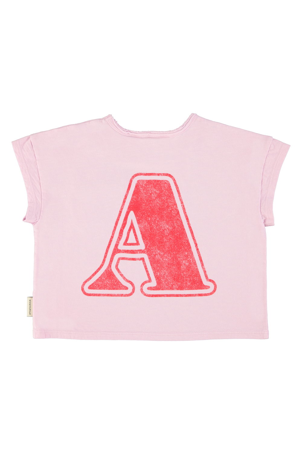 Koszulka liliowa z nadrukiem „A” 5